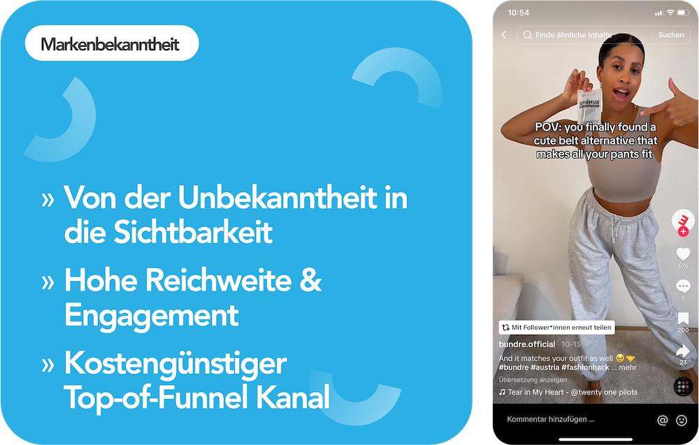 Vorteile, davon Markenbekanntheit mit TikTok zu generieren
